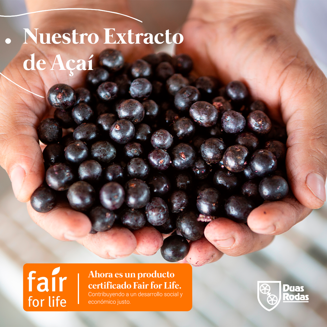 Nuestro extracto de açaí está certificado por Fair for Life